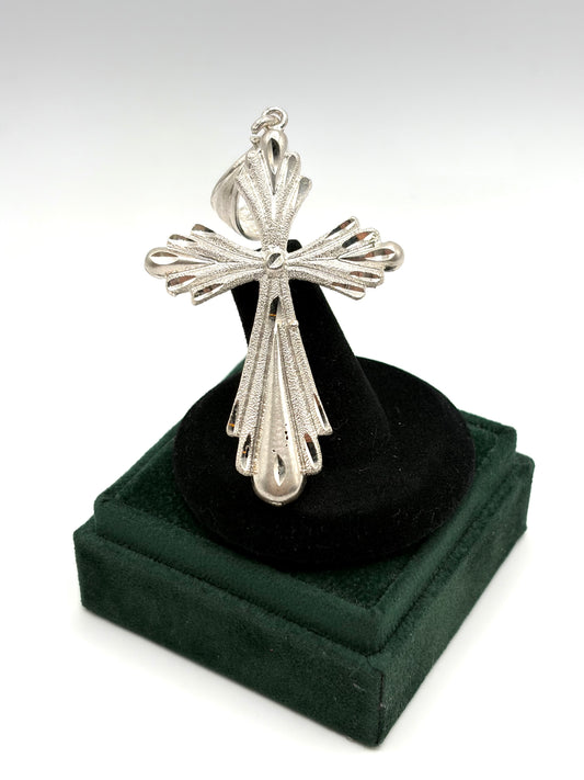 .925 Sterling Silver Cross Pendent (New Silver)