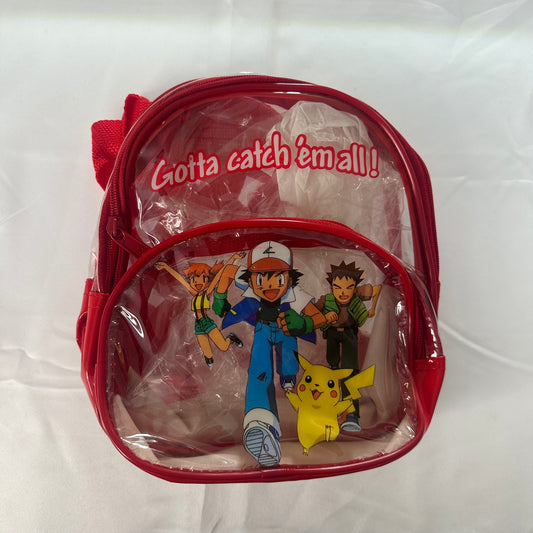 Pokémon “Gotta Catch ’Em All” Clear Mini Backpack - Red
