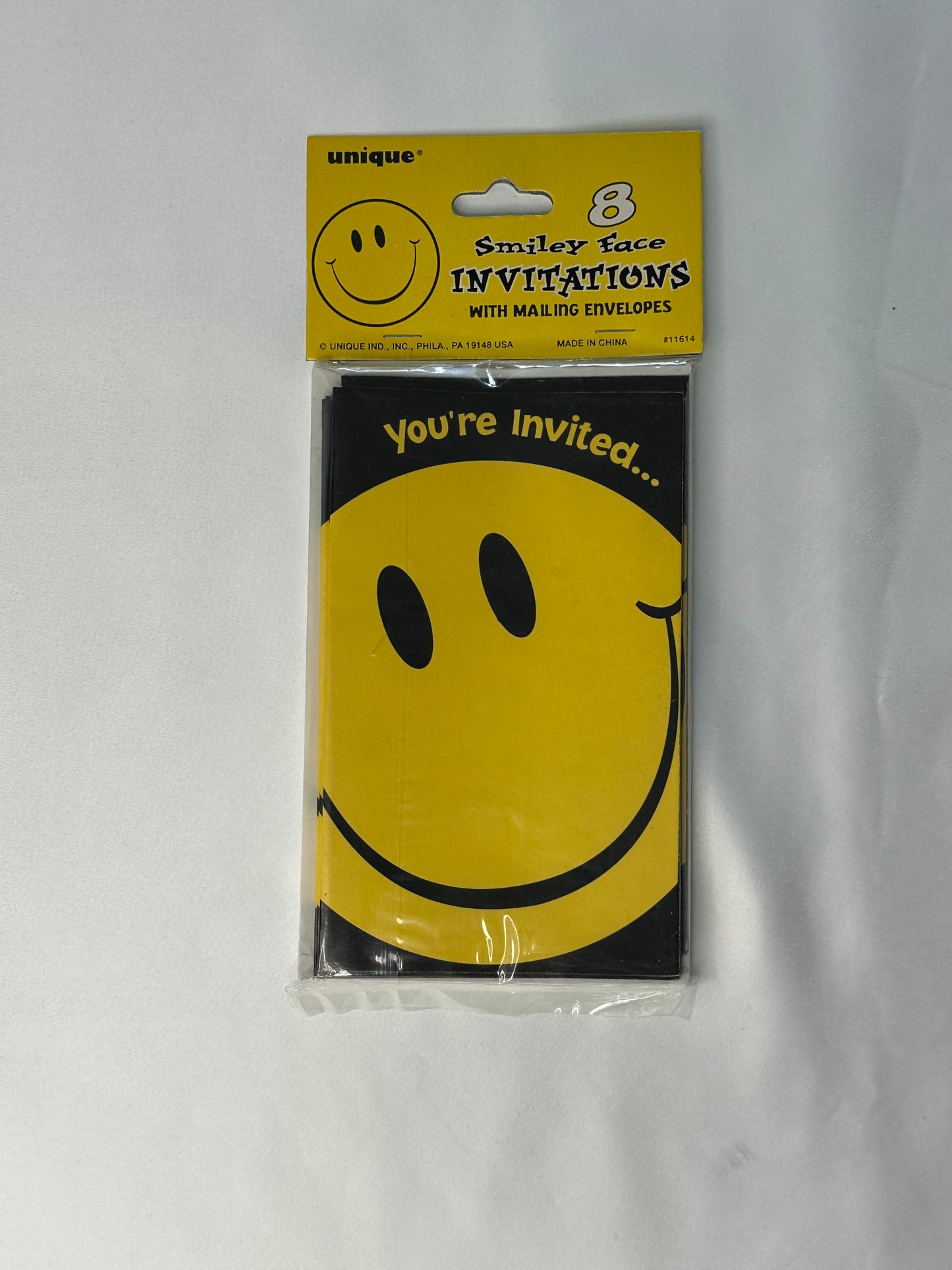 Smiley Face Invitations with Mailing Envelopes