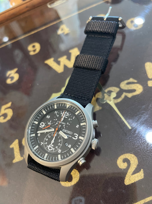 Seiko military watch chronograph watch