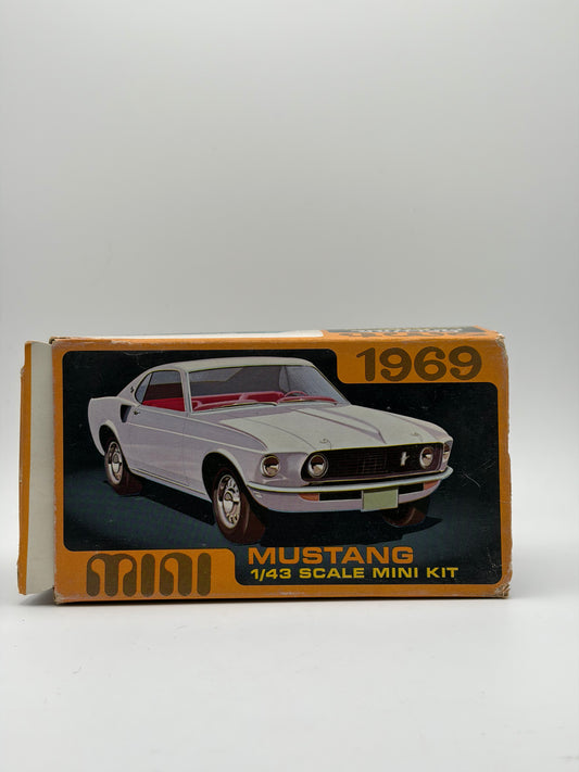 Vintage IMT 1/43 Scale 1969 Ford Mustang Mini Model Kit w/ Box