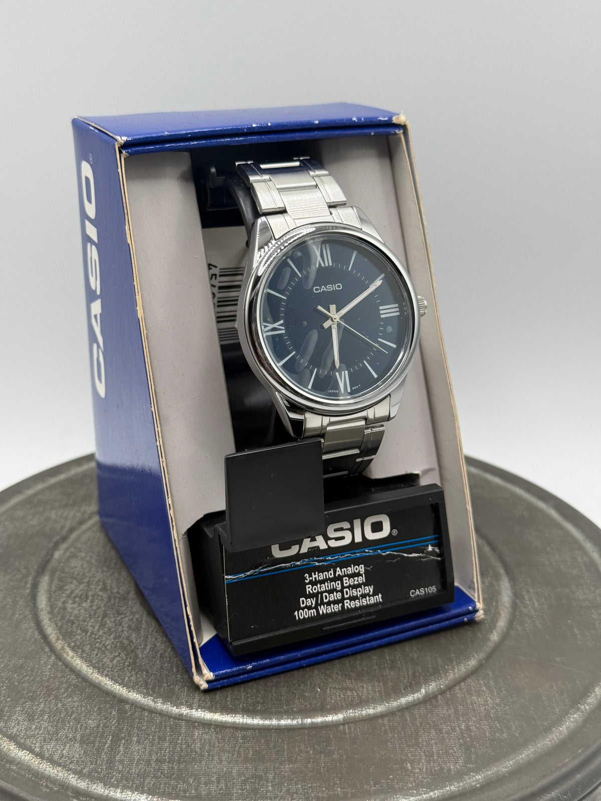 Casio Stainless Steel Blue Stick Dial  Watch