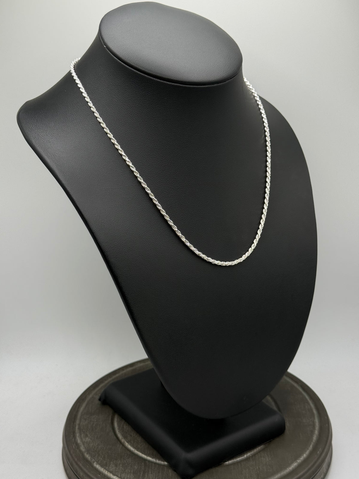 .925 Sterling Silver Solid Rope Chain - Classic 18”